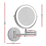 Embellir Extendable Makeup Mirror 10X Magnifying Double-Sided Bathroom Silver - Health & Beauty > Makeup > Makeup
