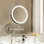 Embellir Extendable Makeup Mirror 10X Magnifying Double-Sided Bathroom Silver - Health & Beauty > Makeup > Makeup