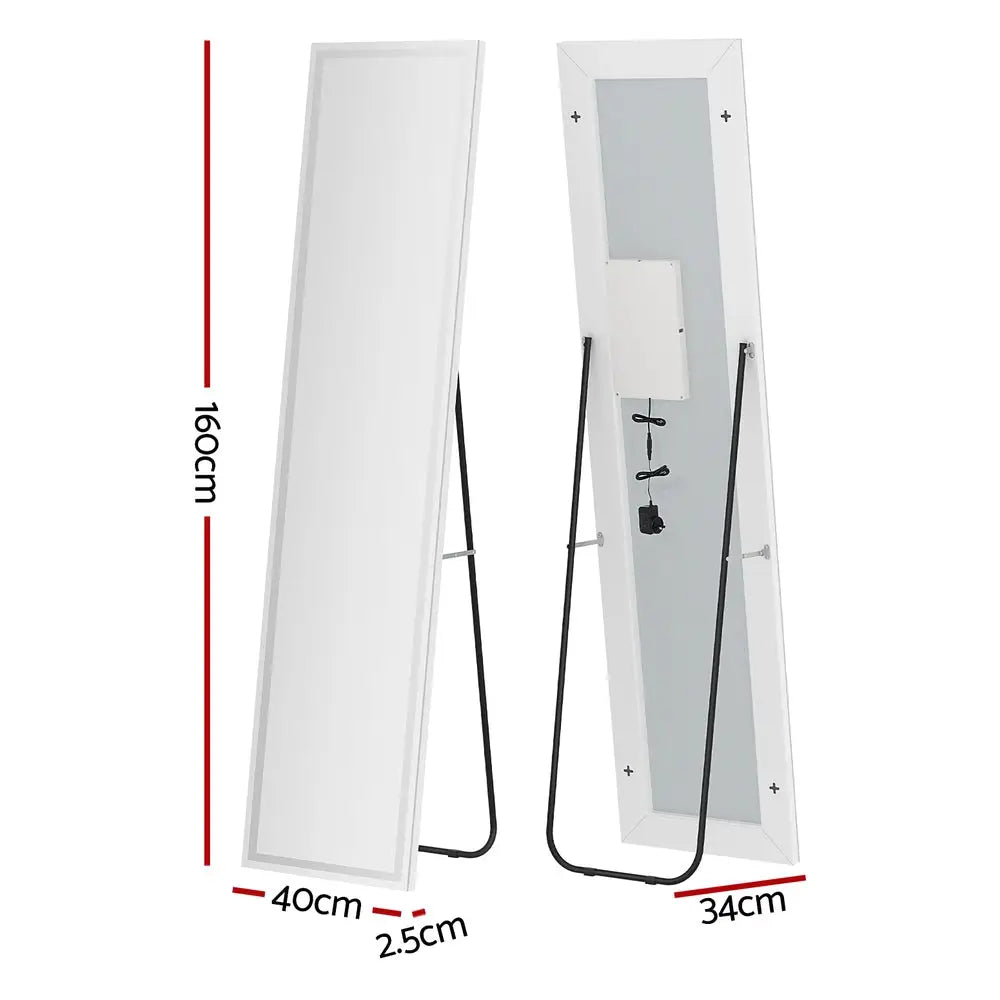 Embellir Full-Length Floor Wall Mirrors LED Light - Home & Garden > Decor > Mirrors