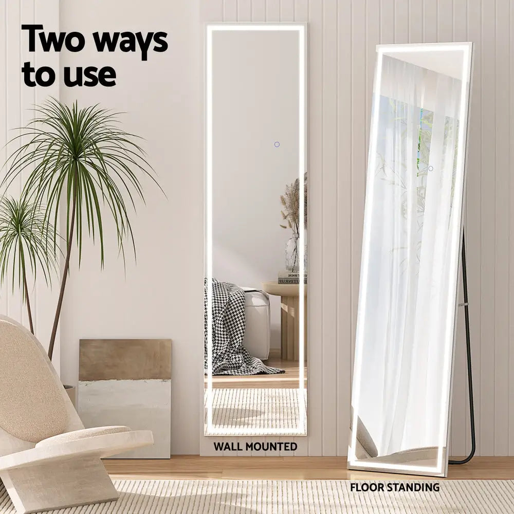 Embellir Full-Length Floor Wall Mirrors LED Light - Home & Garden > Decor > Mirrors