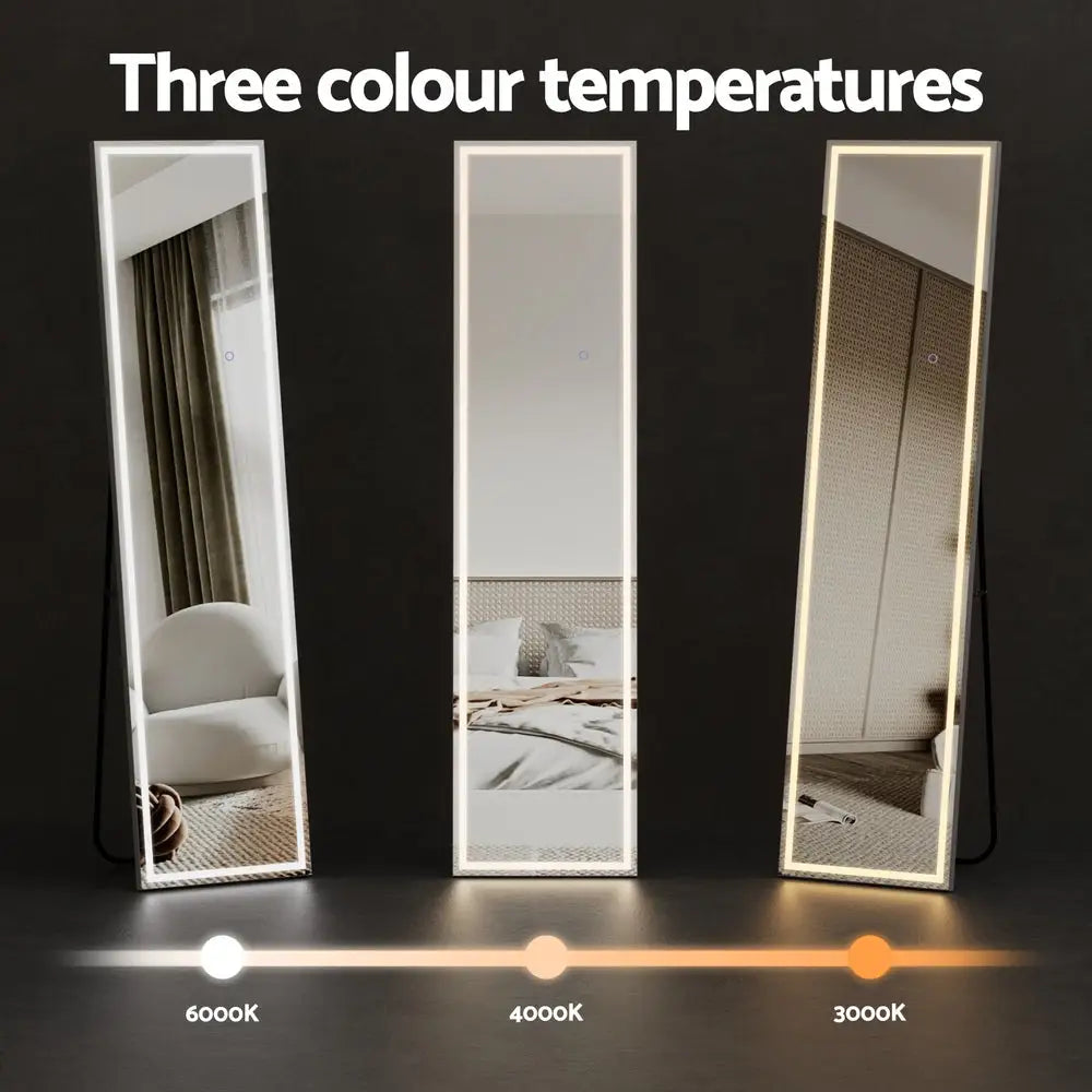 Embellir Full-Length Floor Wall Mirrors LED Light - Home & Garden > Decor > Mirrors