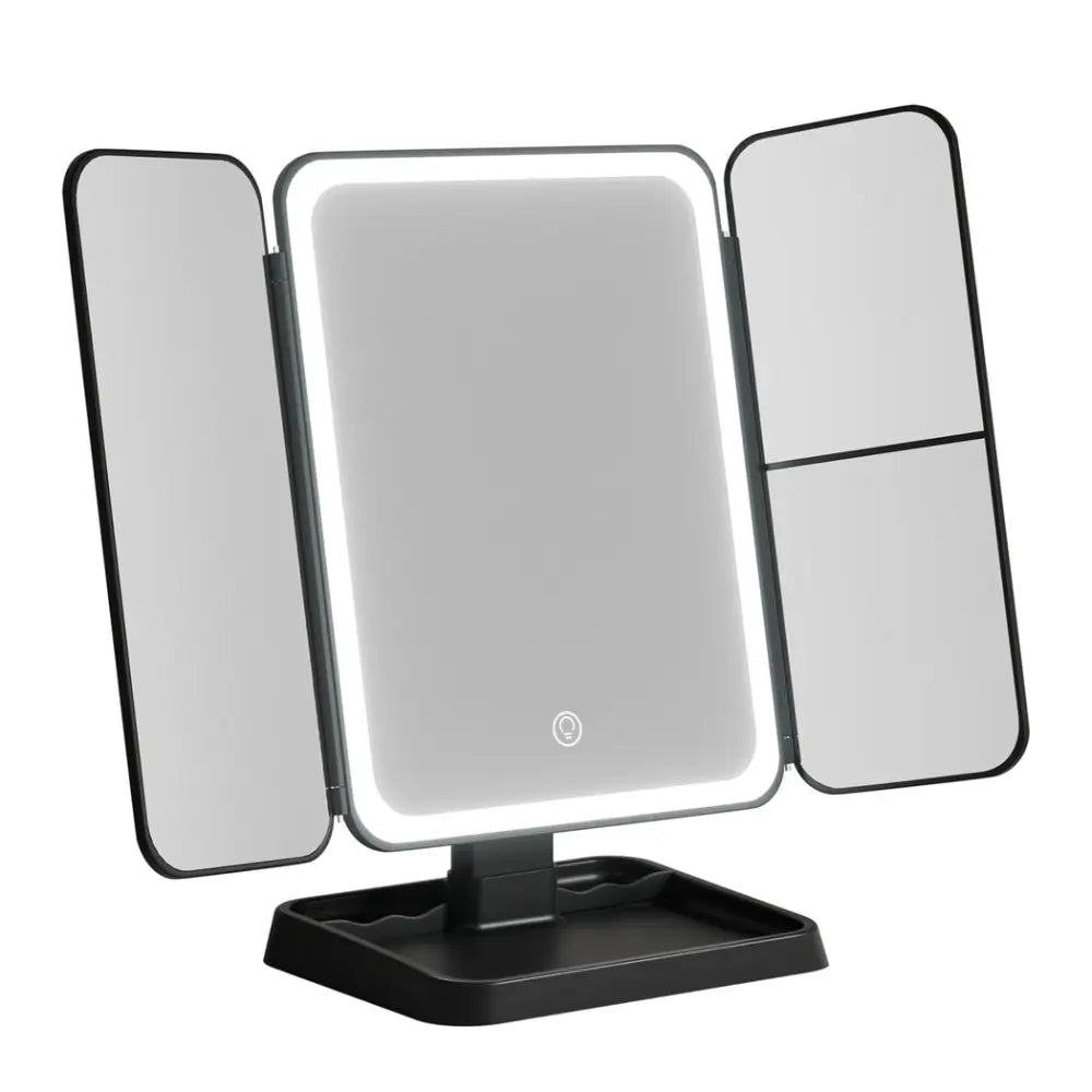 Embellir LED Makeup Mirror Tri-fold Lighted Vanity Mirrors 1X2X3X Magnifications - Health & Beauty > Makeup > Makeup
