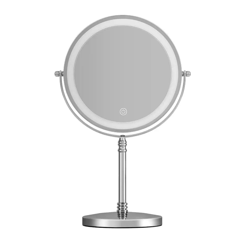 Embellir Makeup Mirror 20x20cm 10X Magnifying with LED Light Rotation Tabletop - Health & Beauty > Makeup > Makeup