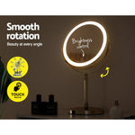Embellir Makeup Mirror 20x20cm 10X Magnifying with LED Light Rotation Tabletop - Health & Beauty > Makeup > Makeup