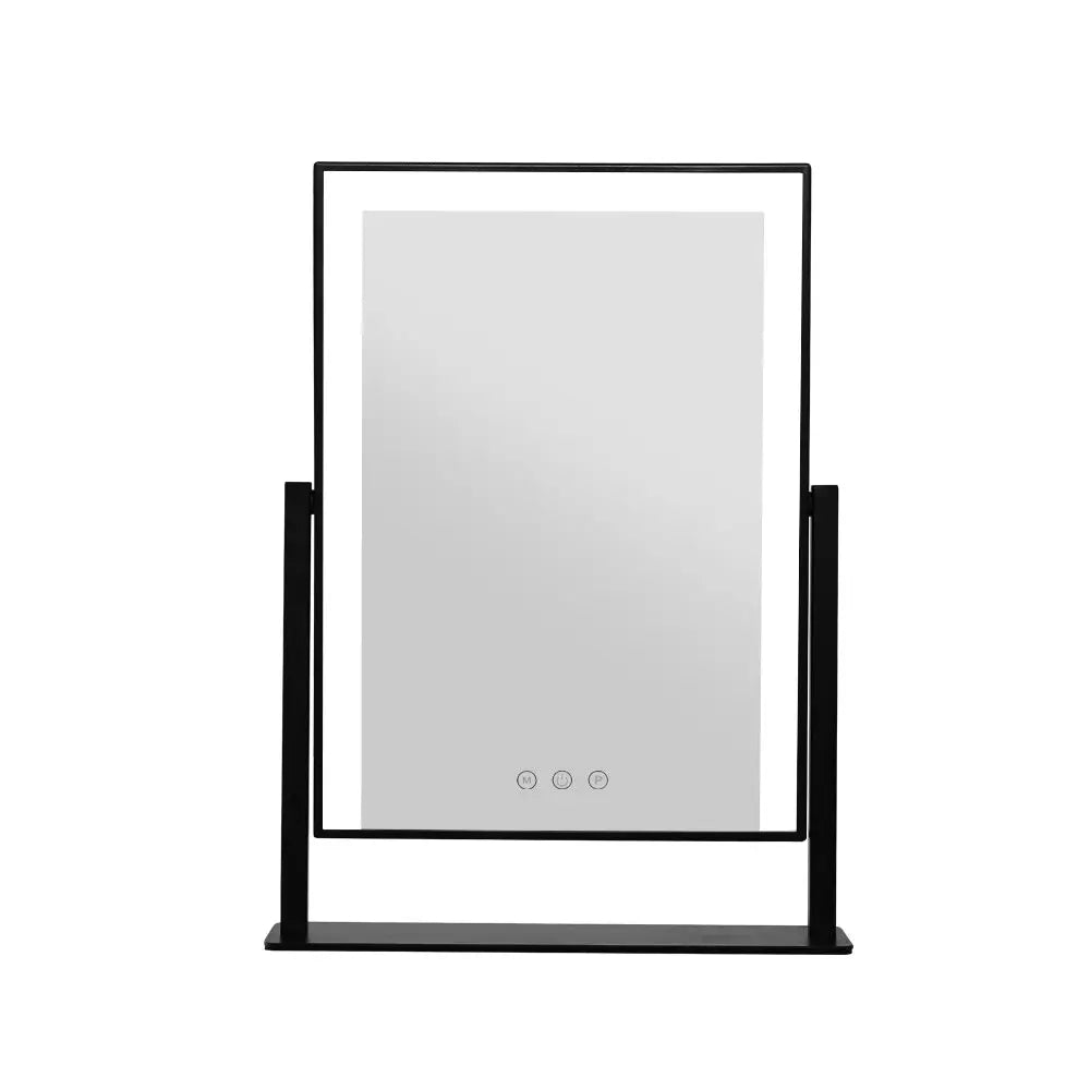 Embellir Makeup Mirror 30x40cm Hollywood Vanity with LED Light Rotation Black - Health & Beauty > Makeup > Makeup