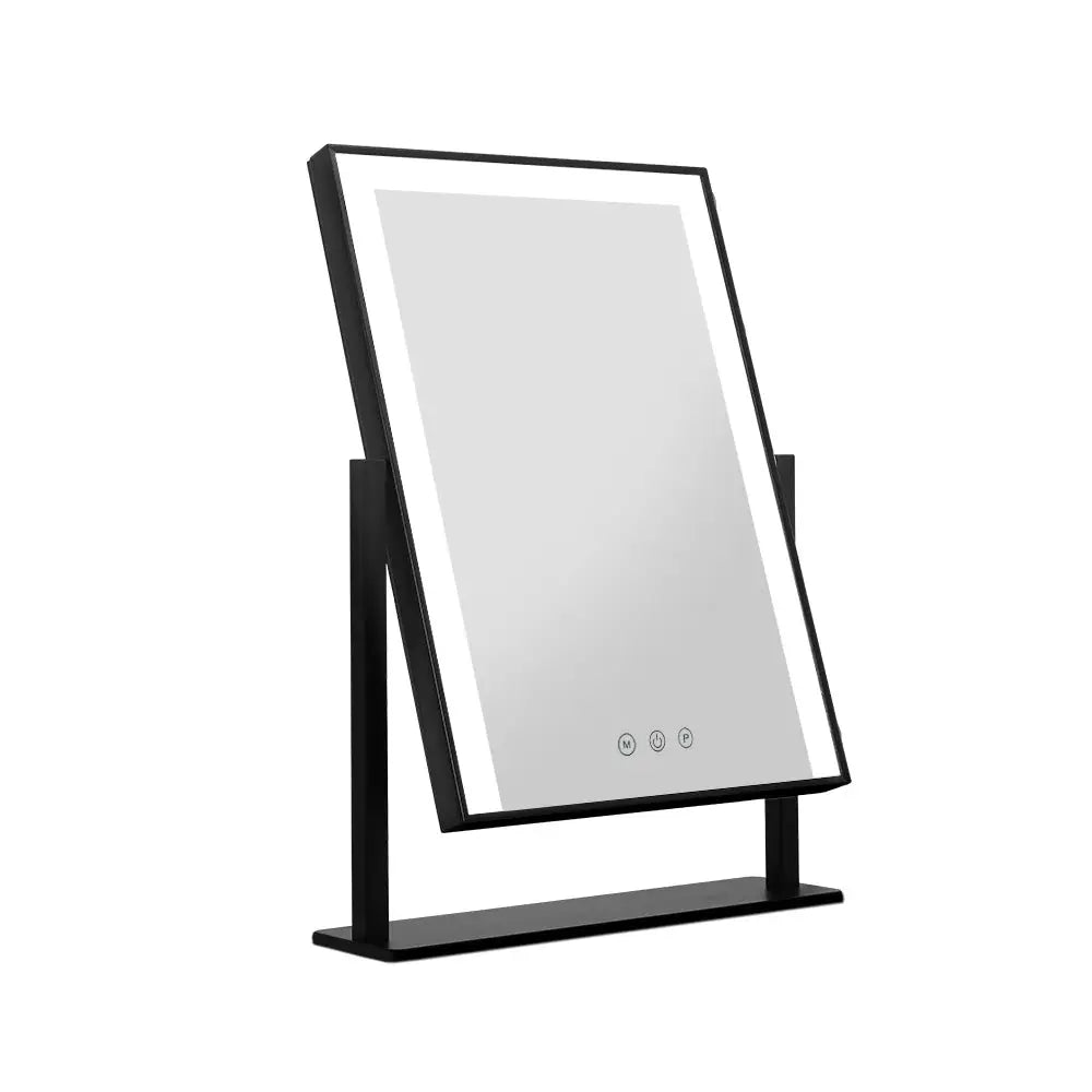 Embellir Makeup Mirror 30x40cm Hollywood Vanity with LED Light Rotation Black - Health & Beauty > Makeup > Makeup
