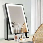 Embellir Makeup Mirror 30x40cm Hollywood Vanity with LED Light Rotation Black - Health & Beauty > Makeup > Makeup