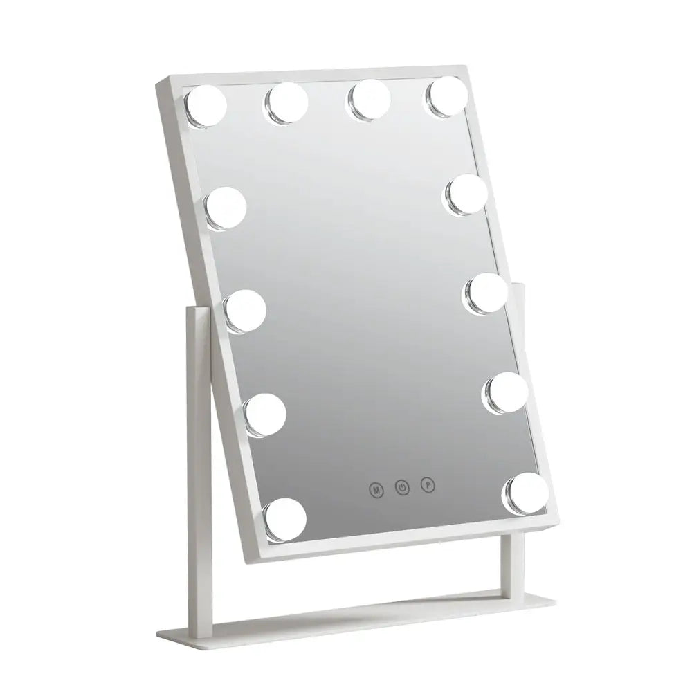 Embellir Makeup Mirror 30x41cm Hollywood Vanity with LED Light Rotation Tabletop - Health & Beauty > Makeup > Makeup