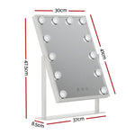 Embellir Makeup Mirror 30x41cm Hollywood Vanity with LED Light Rotation Tabletop - Health & Beauty > Makeup > Makeup