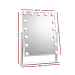 Embellir Makeup Mirror 40x50cm Hollywood Vanity with LED Light Rotation Tabletop - Health & Beauty > Makeup > Makeup