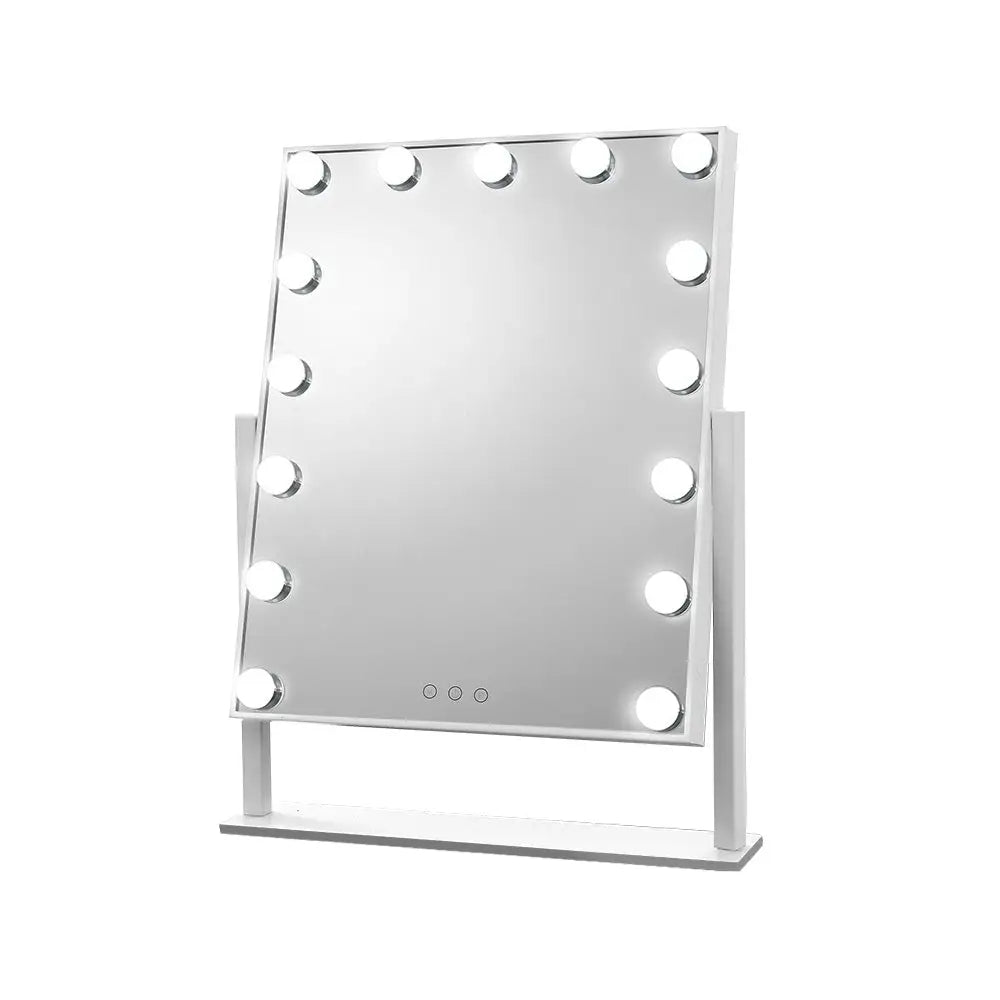 Embellir Makeup Mirror 40x50cm Hollywood Vanity with LED Light Rotation Tabletop - Health & Beauty > Makeup > Makeup
