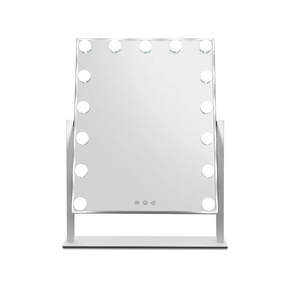 Embellir Makeup Mirror 40x50cm Hollywood Vanity with LED Light Rotation Tabletop - Health & Beauty > Makeup > Makeup