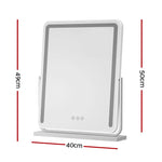 Embellir Makeup Mirror 40x50cm Hollywood Vanity with LED Light Strip Rotation - Home & Garden > Decor > Mirrors