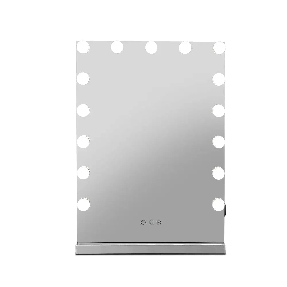 Embellir Makeup Mirror 43x61cm Hollywood Vanity with LED Light Tabletop Wall - Home & Garden > Decor > Mirrors