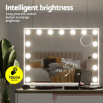 Embellir Makeup Mirror 58x45cm Hollywood Vanity with LED Light Tabletop White - Home & Garden > Decor > Mirrors