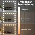 Embellir Makeup Mirror 58x45cm Hollywood Vanity with LED Light Tabletop White - Home & Garden > Decor > Mirrors