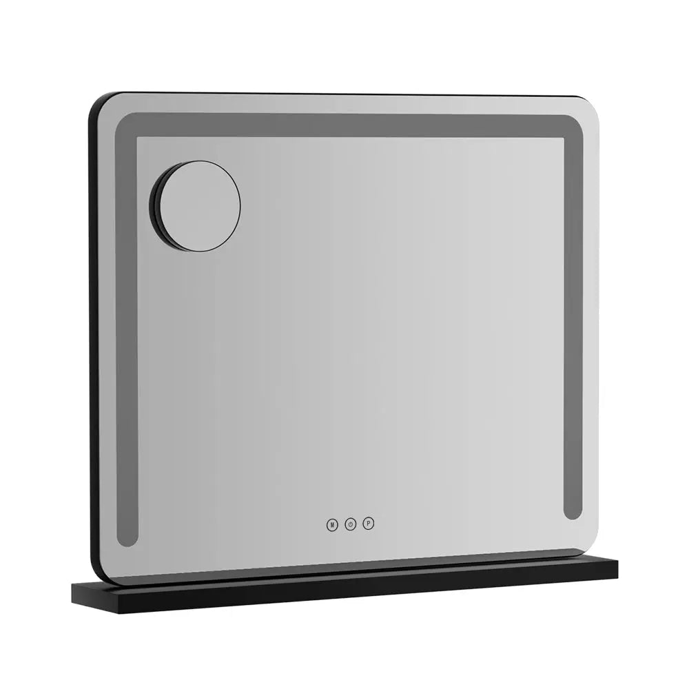 Embellir Makeup Mirror 60x50cm Hollywood Vanity with LED Light Tabletop Black - Health & Beauty > Makeup > Makeup