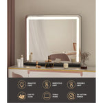 Embellir Makeup Mirror 60x50cm Hollywood Vanity with LED Light Tabletop Black - Health & Beauty > Makeup > Makeup