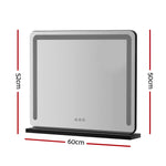 Embellir Makeup Mirror 60x50cm Hollywood Vanity with LED Light Tabletop Black - Health & Beauty > Makeup > Makeup
