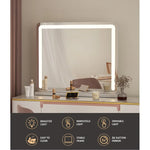 Embellir Makeup Mirror 60x50cm Hollywood Vanity with LED Light Tabletop White - Home & Garden > Decor > Mirrors