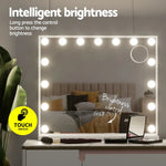 Embellir Makeup Mirror 60x52cm Hollywood Vanity with LED Light Tabletop White - Health & Beauty > Makeup > Makeup