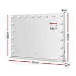 Embellir Makeup Mirror 80x58cm Hollywood Vanity with LED Light Tabletop Wall - Home & Garden > Decor > Mirrors