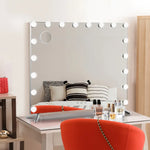 Embellir Makeup Mirror 80X65cm Hollywood with Light Vanity Dimmable Wall 18 LED - Furniture > Bathroom