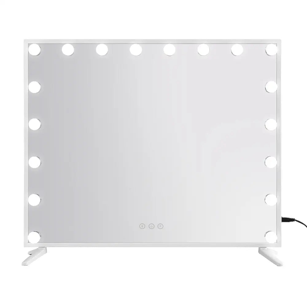 Embellir Makeup Mirror Hollywood 80x65cm 18 LED with Light Vanity Dimmable Wall - Furniture > Bathroom