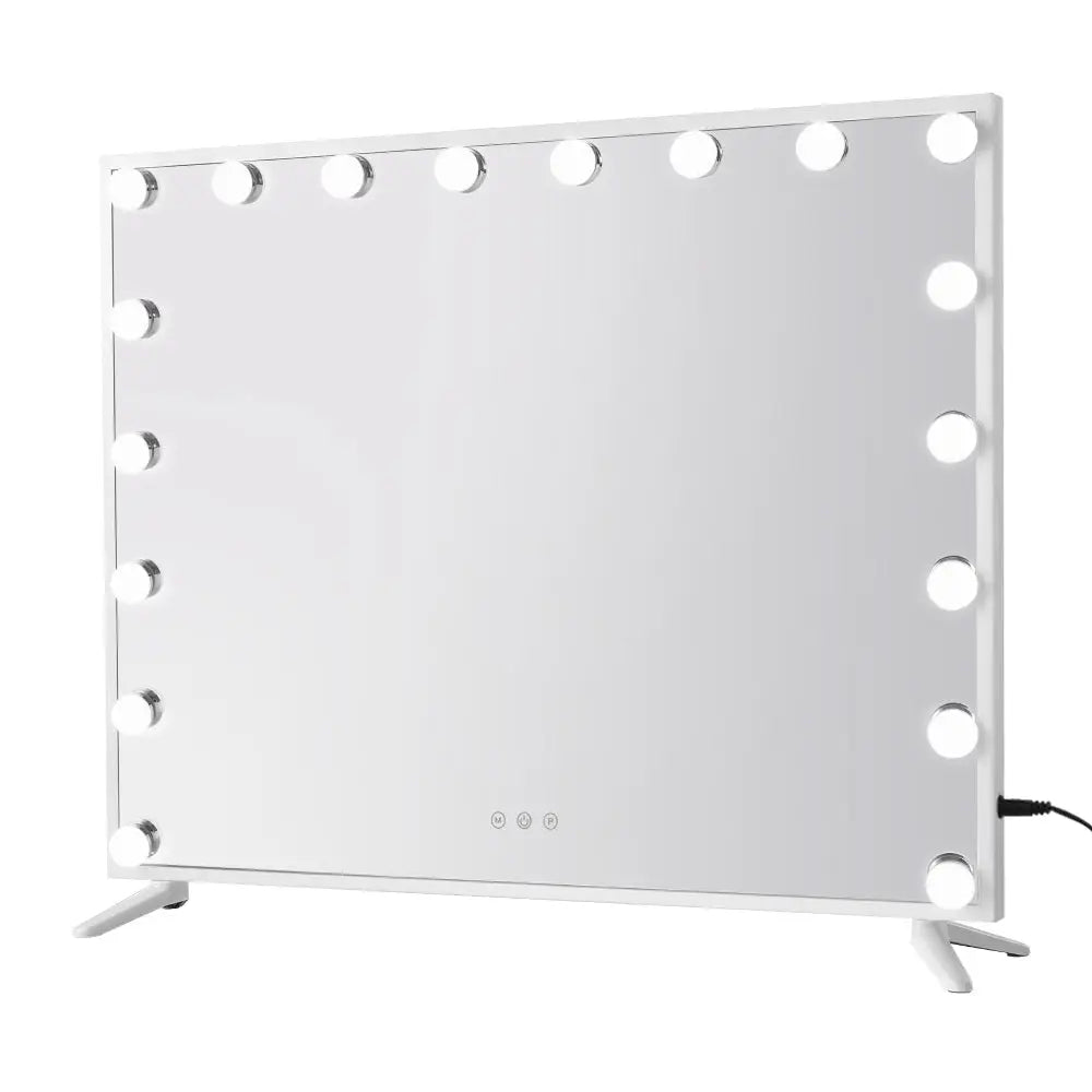 Embellir Makeup Mirror Hollywood 80x65cm 18 LED with Light Vanity Dimmable Wall - Furniture > Bathroom