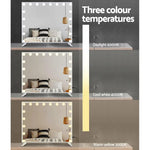Embellir Makeup Mirror Hollywood 80x65cm 18 LED with Light Vanity Dimmable Wall - Furniture > Bathroom