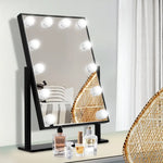 Embellir Makeup Mirror Hollywood with Light Round 360° Rotation Tabletop 12 - Health & Beauty > Makeup Mirrors