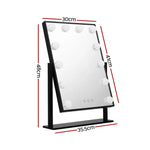 Embellir Makeup Mirror Hollywood with Light Round 360° Rotation Tabletop 12 - Health & Beauty > Makeup Mirrors
