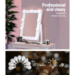 Embellir Makeup Mirror Hollywood with Light Round 360° Rotation Tabletop 9 - Health & Beauty > Makeup Mirrors