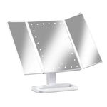 Embellir Makeup Mirror with 24 LED light Tri-fold Dimmable Tabletop Storage - Health & Beauty > Makeup Mirrors