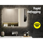 Embellir Wall Mirror 70X50cm with LED Light Bathroom Home Decor Round Rectangle - Home & Garden > Decor > Mirrors