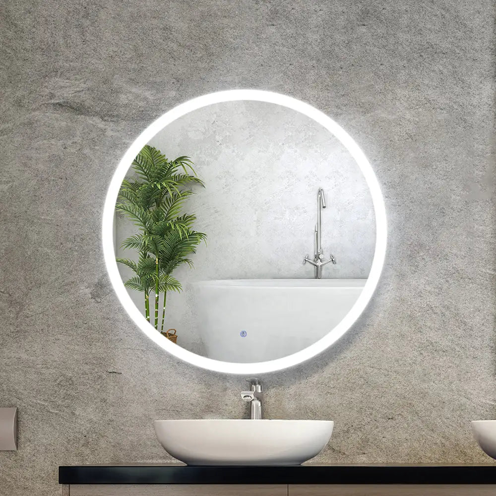 Embellir Wall Mirror 80cm with Led light Makeup Home Decor Bathroom Round Vanity - Health & Beauty > Makeup Mirrors