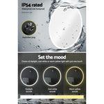 Embellir Wall Mirror 80cm with Led light Makeup Home Decor Bathroom Round Vanity - Health & Beauty > Makeup Mirrors
