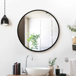 Embellir Wall Mirror Makeup 50cm Home Decor Framed Mirrors Bathroom Round Black - Health & Beauty > Makeup > Makeup