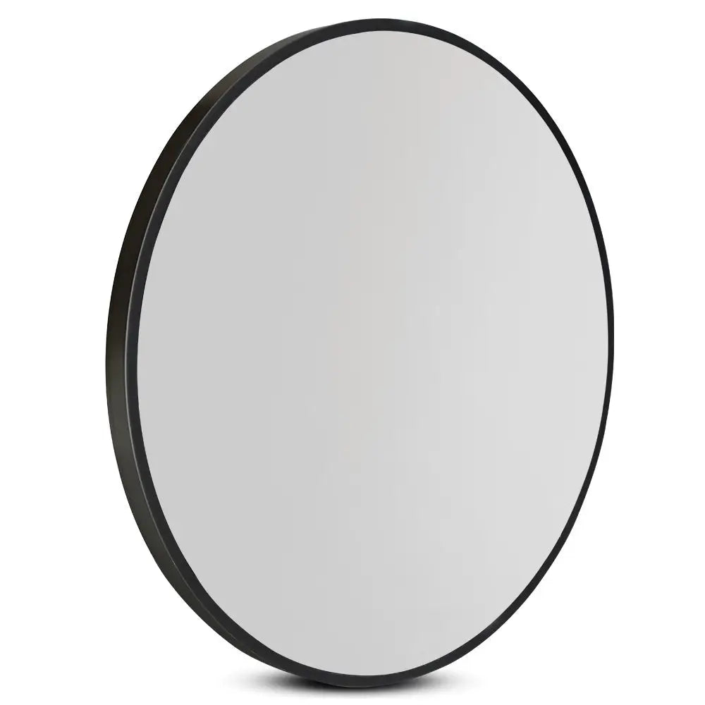 Embellir Wall Mirror Makeup 50cm Home Decor Framed Mirrors Bathroom Round Black - Health & Beauty > Makeup > Makeup