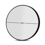 Embellir Wall Mirror Makeup 50cm Home Decor Framed Mirrors Bathroom Round Black - Health & Beauty > Makeup > Makeup