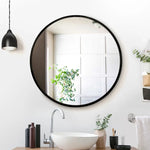 Embellir Wall Mirror Makeup 70cm Home Decor Framed Mirrors Bathroom Round Black - Health & Beauty > Makeup > Makeup