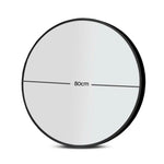 Embellir Wall Mirror Makeup 80cm Home Decor Framed Mirrors Bathroom Round Black - Health & Beauty > Makeup Mirrors