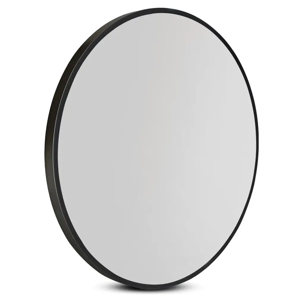 Embellir Wall Mirror Makeup 80cm Home Decor Framed Mirrors Bathroom Round Black - Health & Beauty > Makeup Mirrors