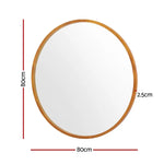 Embellir Wall Mirror Wooden Makeup 80cm - Home & Garden > Decor > Mirrors