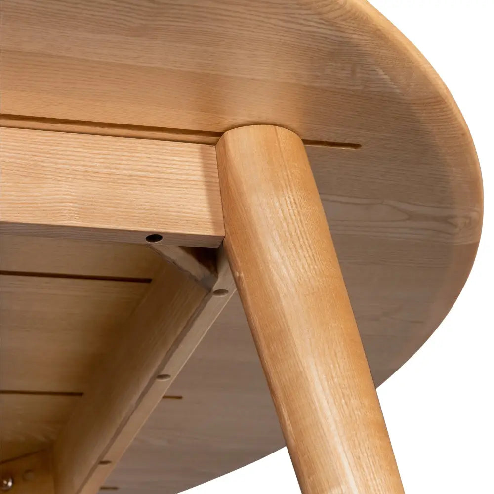 Emilio 120cm Round Dining Table Scandinavian Style Solid Ash Wood Oak - Furniture > Dining