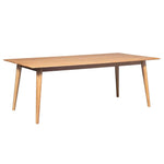 Emilio 180cm Dining Table Scandinavian Style Solid Ash Wood Oak - Furniture > Dining