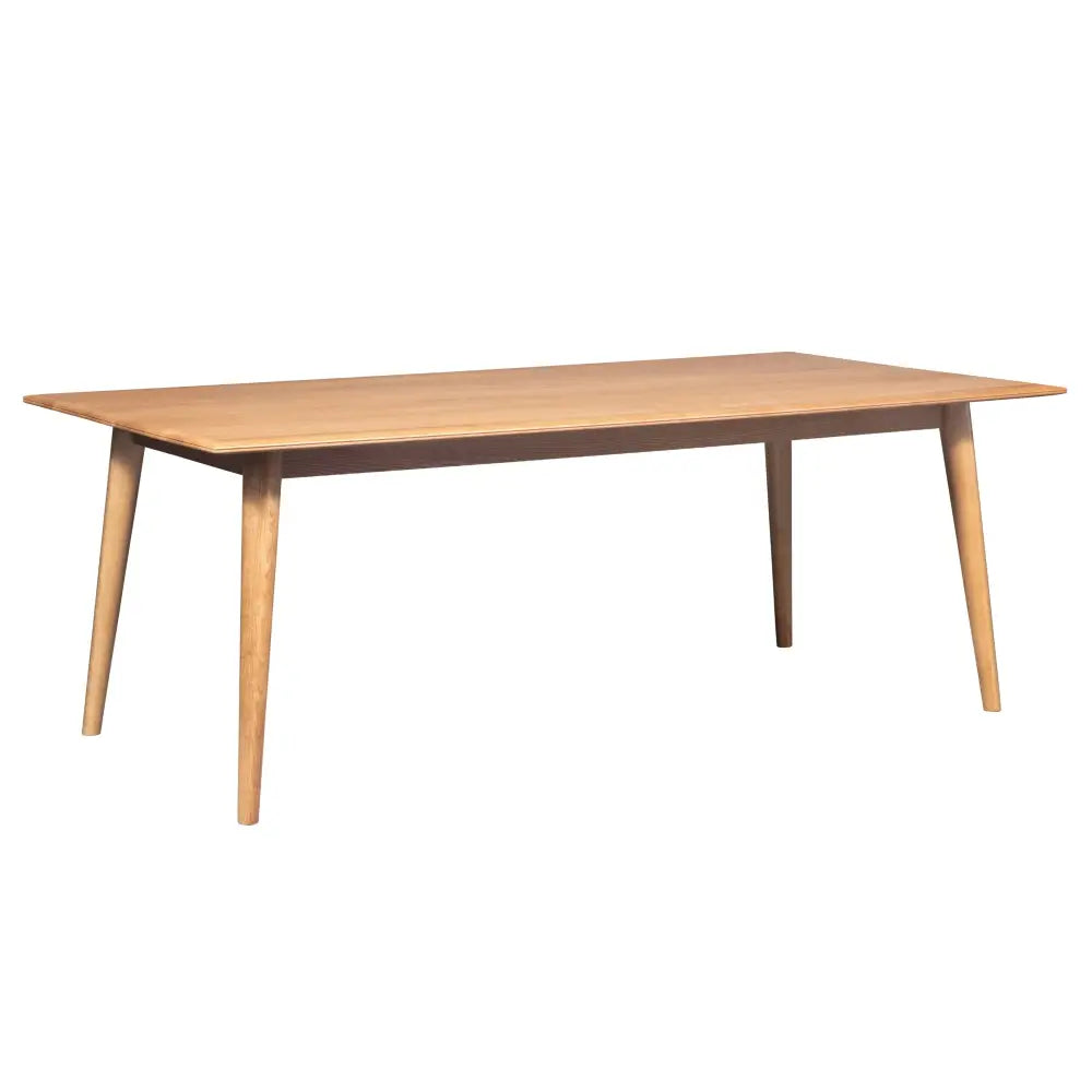 Emilio 180cm Dining Table Scandinavian Style Solid Ash Wood Oak - Furniture > Dining