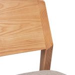 Emilio 6pc Set Dining Chair Fabric Seat Scandinavian Style Solid Ash Wood Oak - Furniture > Dining