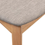 Emilio 8pc Set Dining Chair Fabric Seat Scandinavian Style Solid Ash Wood Oak - Furniture > Dining