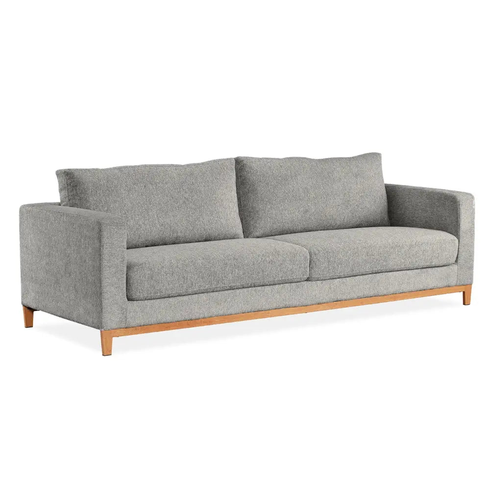 Emily 4 Seater Sofa Fabric Uplholstered Lounge Couch Light Grey - Furniture > Sofas